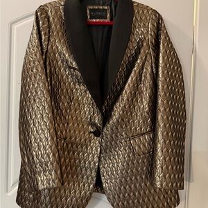 Eloquii Gold lame Evening Jacket sz14